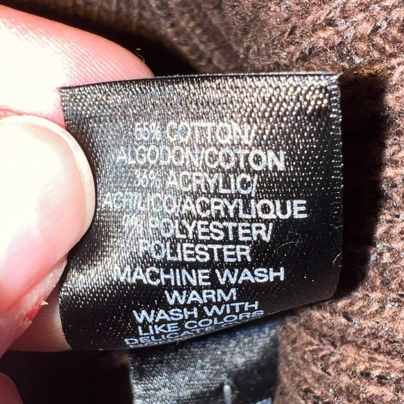 Axcess Brown Tunic, Cowlneck Sweater with Sash - Medium - Picture 4 of 6